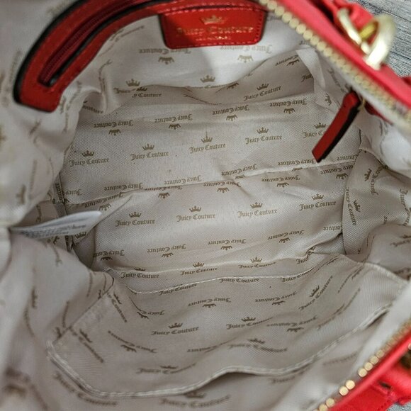 Juicy Couture Style 600 Vegan Leather Red Handbag - Picture 5 of 16